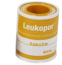 CEROTTO IN ROCCHETTO LEUKOPOR IPOALLERGENICO TESSUTO NON TESSUTO BIANCO 5X500 CM - FarmaLucia