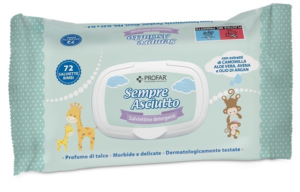 SALVIETTINE UMIDIFICATE SEMPRE ASCIUTTO 72 PEZZI PROFAR - FarmaLucia