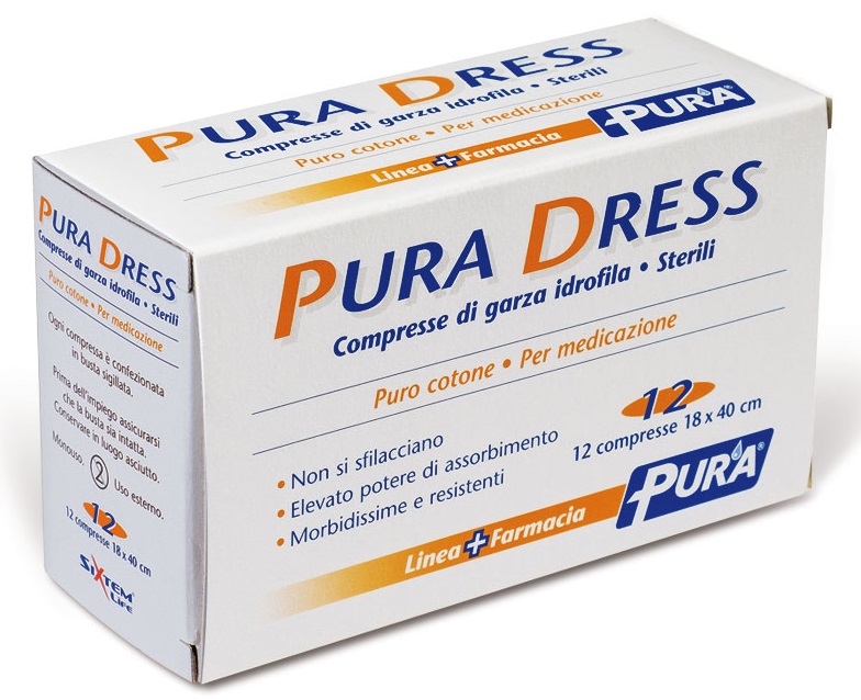 GARZA IN TESSUTO NON TESSUTO PURA SOFT 18X40CM 12 PEZZI - FarmaLucia