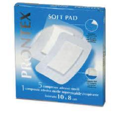 GARZA COMPRESSA PRONTEX SOFT PAD 10X8 CM 6 PEZZI (5 TNT + 1 IMPERMEABILE AQUA PAD) - FarmaLucia