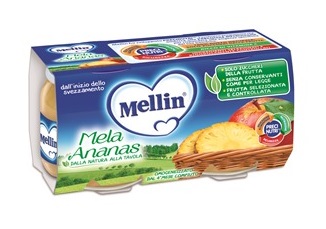 MELLIN OMOGENEIZZATO MELA ANANAS 100 G 2 PEZZI - FarmaLucia
