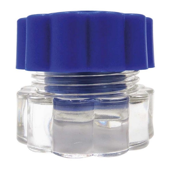 FRANTUMAPILLOLE IN ABS A 2 SCOMPARTI BASE TRASPARENTE COPERCHIO BLU DIMENSIONI 5,4X3,3X4,7 CM - FarmaLucia