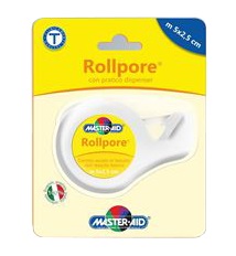 CEROTTO IN ROCCHETTO MASTER-AID ROLLPORE TESSUTO NON TESSUTO CON DISPENSER 2,5CM X 5 M - FarmaLucia