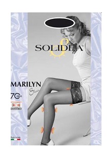 MARILYN 70 SHEER CALZA AUTOREGGENTE BLU SCURO 1 - FarmaLucia