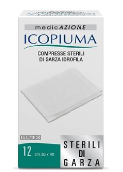 ICOPIUMA GARZA COMPRESSA IDROFILA 36X40CM 12 PEZZI - FarmaLucia