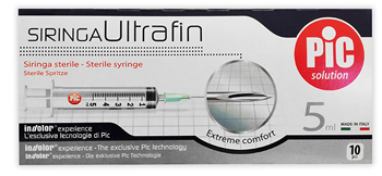 SIRINGA PIC ULTRAFINE 5 ML AGO 14 10 PEZZI - FarmaLucia