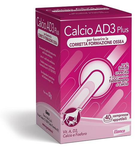 CALCIO AD3 PLUS 40 COMPRESSE APPETIBILI - FarmaLucia