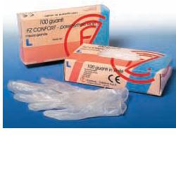 GUANTO IN VINILE CONFORT MISURA EXTRA SMALL ANTIADERENTE BIOCOMPATIBILE UTILIZZABILE ANCHE A CONTATTO CON SOSTANZE ALIMENTARI 100 PEZZI SENZA POLVERE - FarmaLucia