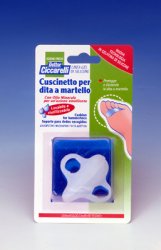 CUSCINETTO PER DITA A MARTELLO REALIZZATO IN GEL DI SILICONEBIANCO SEMITRASPARENTE SAGOMATA PER PROTEGGERE E DISTENDERE LE DITA CONTRATTE IGIENEPIEDE 2 PEZZI - FarmaLucia