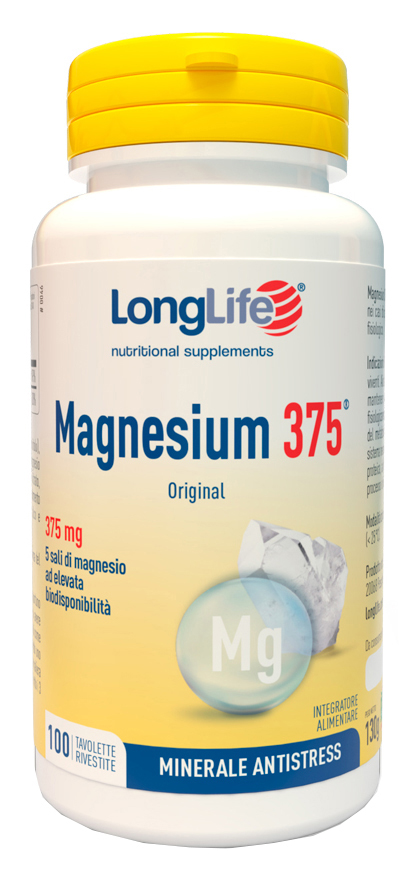 LONGLIFE MAGNESIUM 375 ORIGINAL 375 MG 100 TAVOLETTE - FarmaLucia