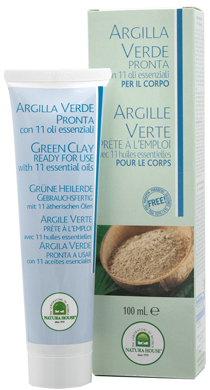 ARGILLA VERDE PRONTA TUBO CON OLI ESSENZIALI 100 ML - FarmaLucia