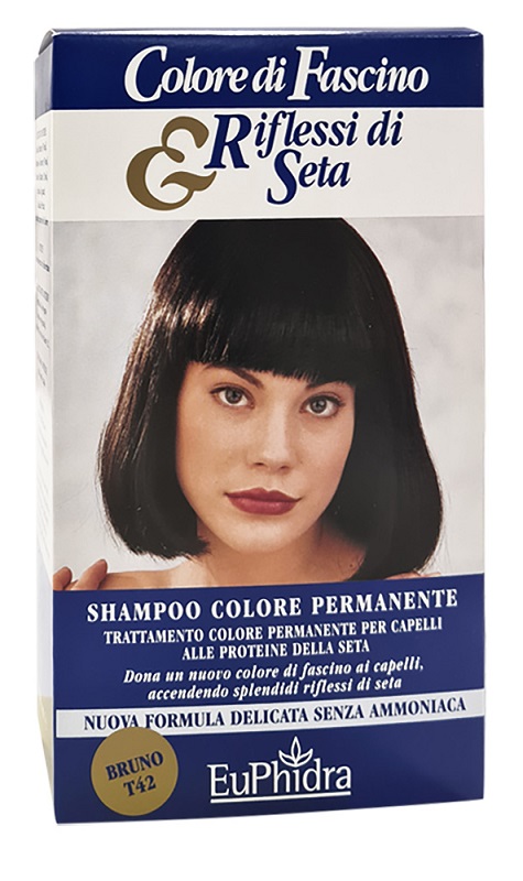 EUPHIDRA COLORE DI FASCINO & RIFLESSI DI SETA SHAMPOO COLORE PERMANENTE 42 BRUNO 120 ML - FarmaLucia