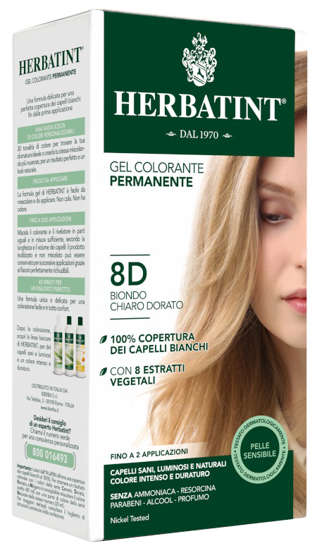 HERBATINT 8D BIONDO CHIARO DORATO 150 ML - FarmaLucia