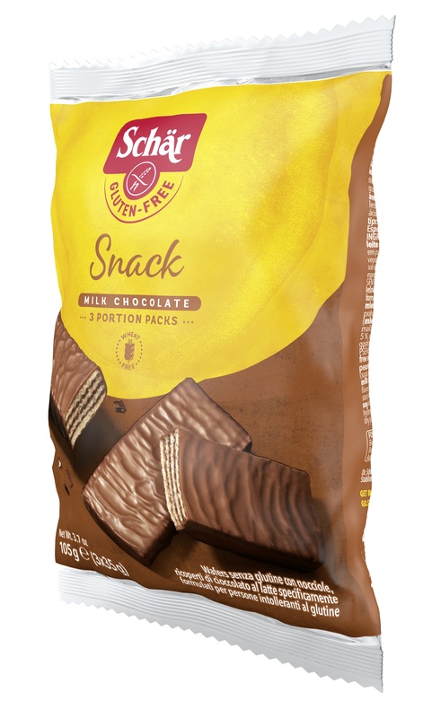 SCHAR SNACK CON CIOCCOLATO AL LATTE E NOCCIOLE 3 WAFER X 35 G - FarmaLucia
