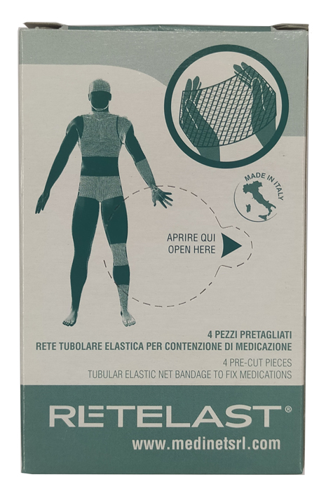 RETE TUBOLARE RETELAST ELASTICA PRETAGLIATA BIANCA PER MANO 4 PEZZI - FarmaLucia