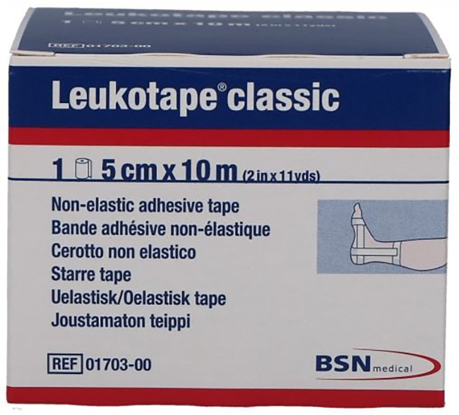 LEUKOTAPE BENDA ANELASTICA PER BENDAGGI FUNZIONALI 5X100 CM - FarmaLucia