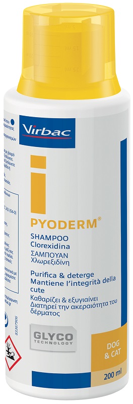 PYODERM SHAMPOO CLOREXIDINA PURIFICA E DETERGE CANE E GATTO 200 ML - FarmaLucia
