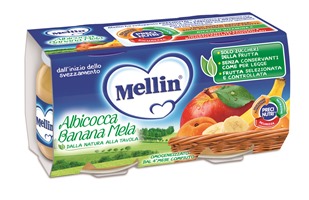 MELLIN OMOGENEIZZATO ALBICOCCA BANANA MELA 100 G 2 PEZZI - FarmaLucia