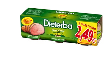 DIETERBA OMOGENEIZZATO PROSCIUTTO 3 PEZZI 80 G - FarmaLucia