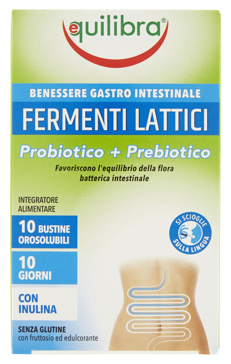 FERMENTI LATTICI PROBIOTICO + PREBIOTICO 10 BUSTINE OROSOLUBILI - FarmaLucia