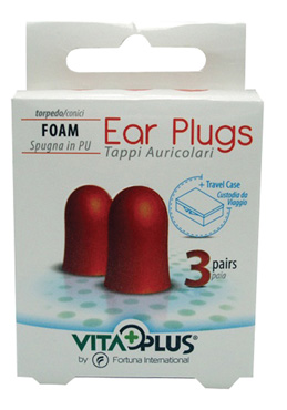 TAPPI AURICOLARI SPUGNA CONICI 3 COPPIE + CUSTODIA - FarmaLucia