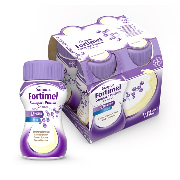 FORTIMEL COMPACT PROTEIN BANANA 4 BOTTIGLIE 125 ML - FarmaLucia