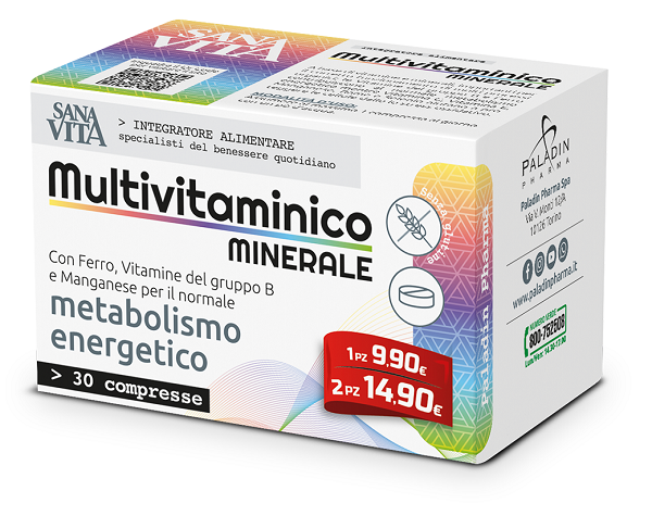 SANAVITA MULTIVITAMINICO MINERALE 30 COMPRESSE - FarmaLucia