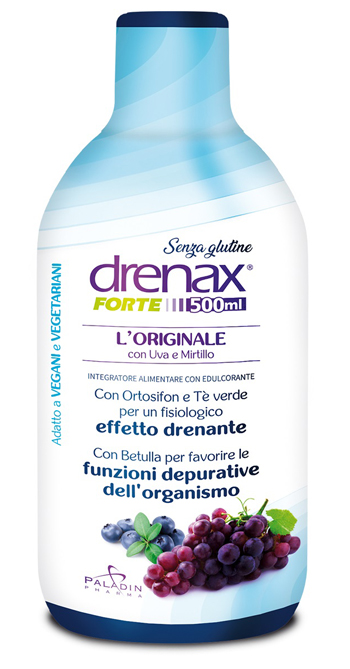 DRENAX FORTE L'ORIGINALE CON UVA E MIRTILLO 500 ML - FarmaLucia