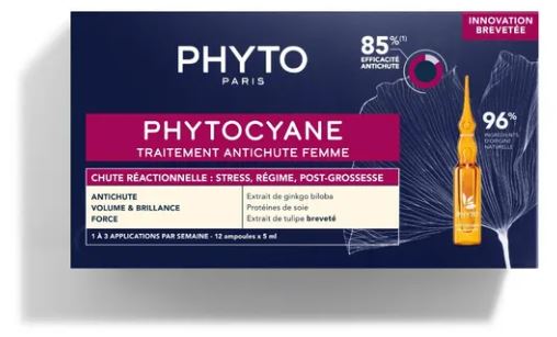 PHYTO PARIS PHYTOCYANE TRATTAMENTO ANTICADUTA CAPELLI DONNA 12 FIALE 7,5 ML - FarmaLucia