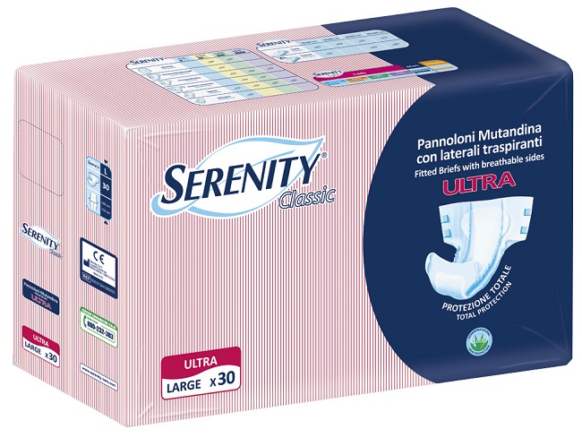 PANNOLONE A MUTANDINA SERENITY CLASSIC ULTRA ALOE LARGE 30 PEZZI - FarmaLucia