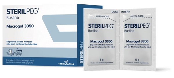 STERILPEG MACROGOL 3350 10 BUSTINE BIPARTITE 10 G - FarmaLucia