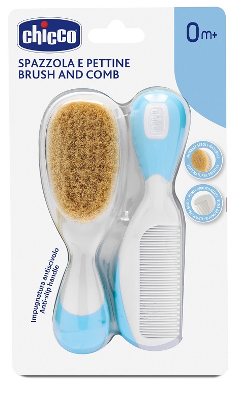 CHICCO SPAZZOLA + PETTINE AZZURRO - FarmaLucia