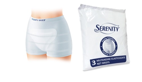 MUTANDINA A RETE PER INCONTINENZA SERENITY PANTY COMFORT XL 3 PEZZI - FarmaLucia