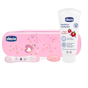 CHICCO SET DENTALE ROSA CON FLUORO - FarmaLucia