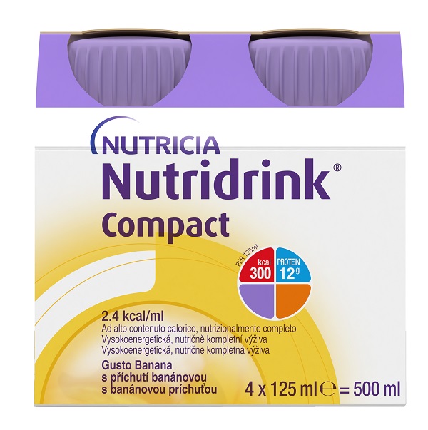 NUTRICIA NUTRIDRINK COMPACT GUSTO BANANA 4 BOTTIGLIE DA 125 ML - FarmaLucia