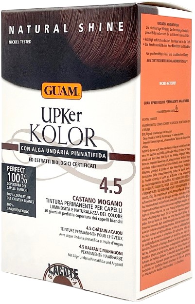 GUAM UPKER KOLOR TINTA CAPELLI 4,5 CASTANO MOGANO CON ALGA UNDARIA PINNATIFIDA - FarmaLucia