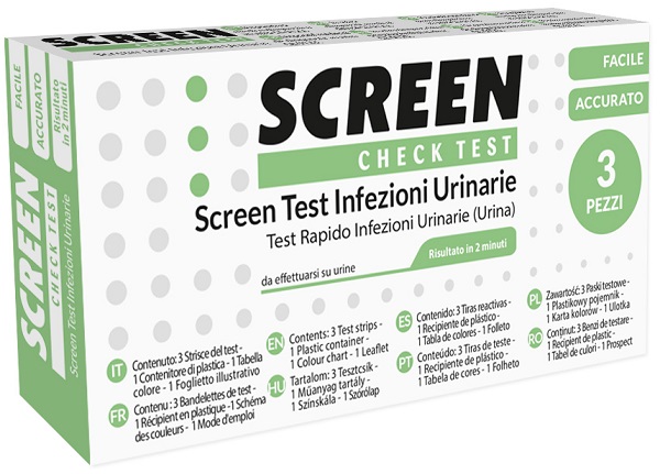 SCREEN TEST LEUCOCITI SANGUE NITRITO E PROTEINA URINA SCREEN TEST INFEZIONI VIE URINARIE 3 PEZZI - FarmaLucia