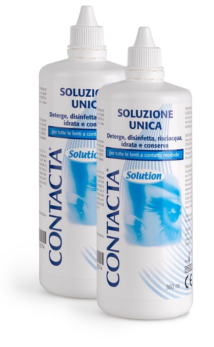 SOLUZIONE PER LENTI A CONTATTO CONTACTA 2 PEZZI 360 ML - FarmaLucia