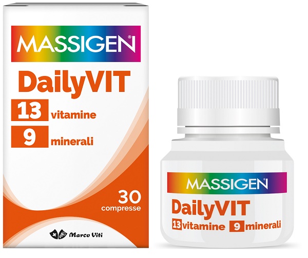 MASSIGEN DAILYVIT 12 VITAMINE 11 MINERALI 30 COMPRESSE RIVESTITE - FarmaLucia