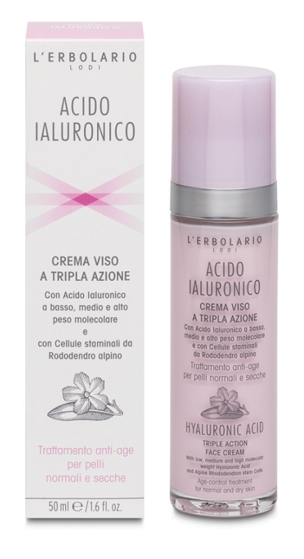 ACIDO IALURONICO CREMA VISO A TRIPLA AZIONE TRATTAMENTO ANTIAGE PELLI NORMALI E SECCHE 50 ML - FarmaLucia