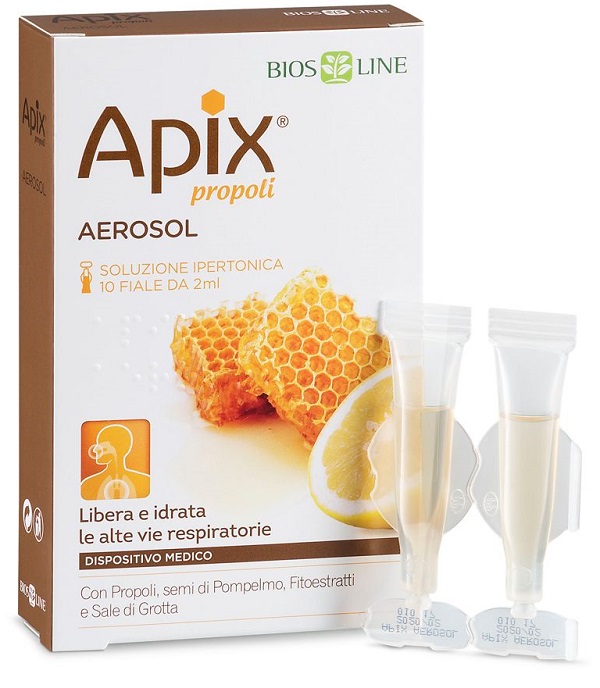 APIX PROPOLI AEROSOL 10 FIALE MONODOSE X 2 ML BIOSLINE - FarmaLucia