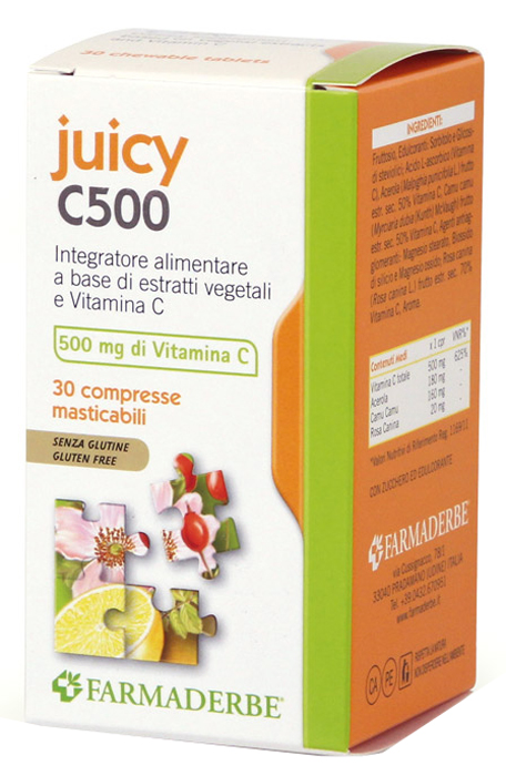 JUICY C500 30 COMPRESSE MASTICABILI - FarmaLucia