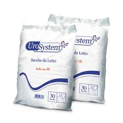 SACCA DI DRENAGGIO DA LETTO PER INCONTINENZA UROSYSTEM TUBO 90 CM SENZA SCARICO 30 PEZZI - FarmaLucia