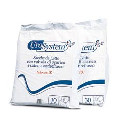SACCA DI DRENAGGIO DA LETTO PER INCONTINENZA UROSYSTEM TUBO 130 CM CON SCARICO 30 PEZZI - FarmaLucia