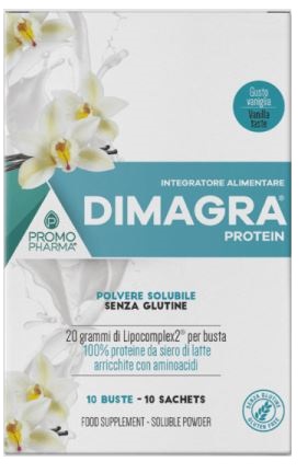 DIMAGRA PROTEIN POLVERE SOLUBILE GUSTO VANIGLIA 10 BUSTINE - FarmaLucia