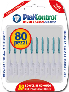 PLAKKONTROL BRUSH & CLEAN SCOVOLINI SPAZI STRETTI 80 PEZZI - FarmaLucia