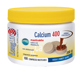 LONGLIFE CALCIUM 400 CACAO 100 COMPRESSE - FarmaLucia