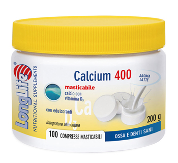LONGLIFE CALCIUM 400 LATTE 100 COMPRESSE - FarmaLucia