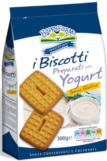 HAPPY FARM BISCOTTI YOGURT SENZA ZUCCHERO 300 G - FarmaLucia