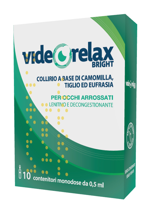 COLLIRIO LENITIVO DECONGESTIONANTE VIDEORELAX BRIGHT MONODOSE 0,5 ML 10 PEZZI - FarmaLucia